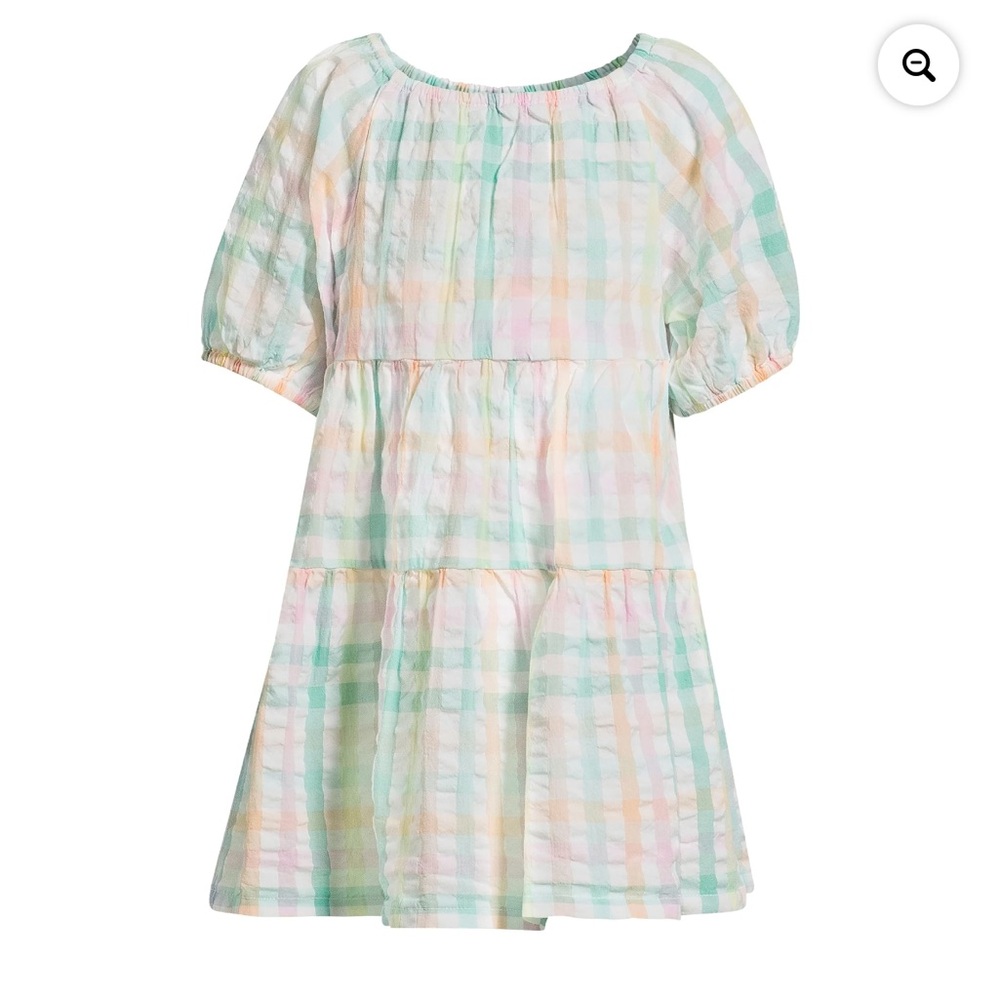 Pastel Plaid Kids Dress